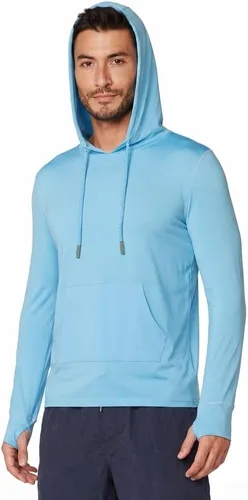 Vista 22 de INGEAR Sudadera con capucha UPF 50+ para hombre, ligera, con protección UV, de secado rápido, absorbe la humedad, con bolsillo Negro