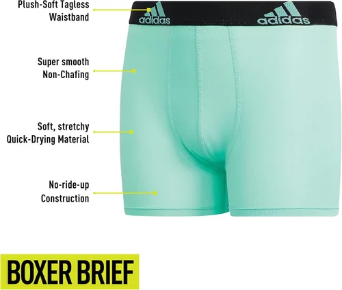 Vista 2 de adidas Kids-Boy's Performance Boxer Briefs Underwear (4-Pack)