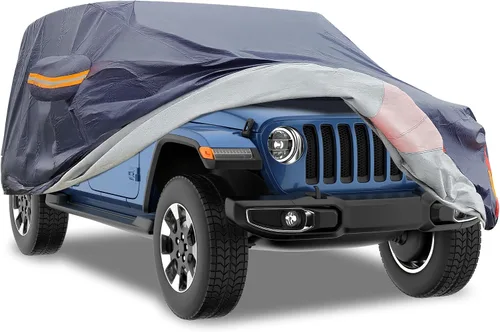 Vista 17 de Funda de coche impermeable de 2 puertas, para todo tipo de clima para automóviles, cubierta completa para exteriores con protección contra lluvia