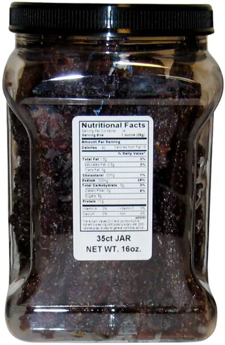 Vista 2 de Tarro de 1/2 galón Reser's Peppered Beef Jerky 1 libra de cecina