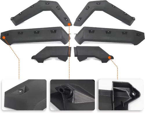 Vista 2 de Guardabarros extendidos compatibles con Can Am Defender, guardabarros delanteros y traseros compatibles con Can Am Defender HD5 HD10 HD8 MAX