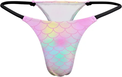 Vista 4 de AoHanan Tanga de algodón para mujer, tanga con espalda en T, ropa interior de algodón de tiro bajo, tela suave, varios tamaños
