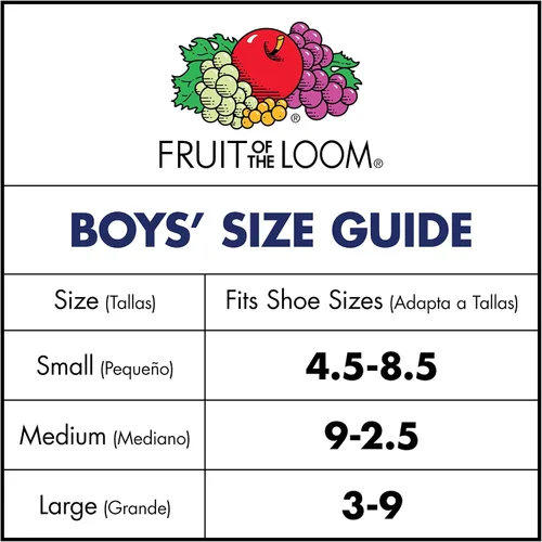 Vista 6 de Fruit of the Loom Paquete de 10 calcetines de tobillo de doble defensa para niños color negro talla de zapato para niños 6-75 10 pares paquete de 1