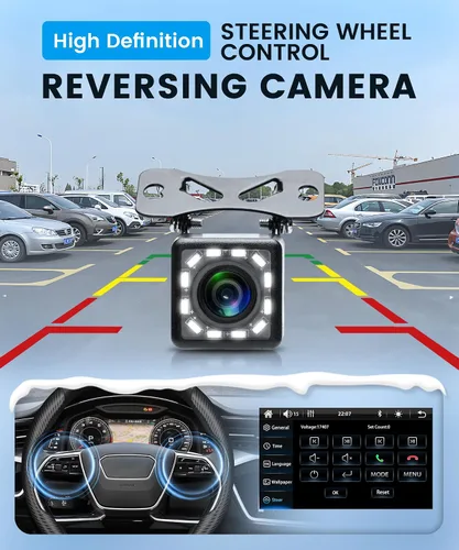 Vista 13 de Rimoody - Estéreo de automóvil de un solo din con Carplay inalámbrico y Android Auto, receptor de audio para automóvil con pantalla táctil de 9