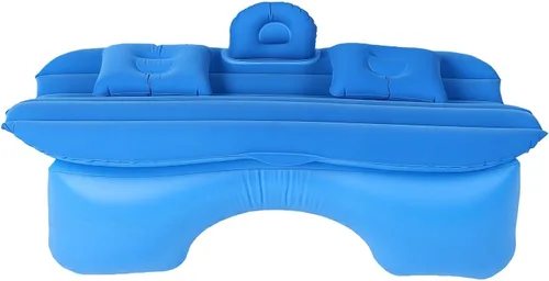 Vista 10 de Car Air Mattress 135x85cm PVC Flocked Inflatable Bed (Beige)