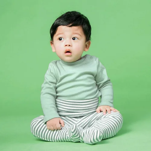 Vista 7 de ACESTAR Pantalones de algodón de cintura alta para recién nacidos y bebés leggings casuales con pies de 0 a 12 meses paquete de 3 unidades 1 paquete