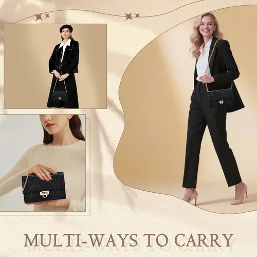 Vista 3 de Elegante bolso cruzado pequeño para mujer, bolso compacto para teléfono y cartera, ligero y perfecto para el trabajo, viajes o salidas casuales