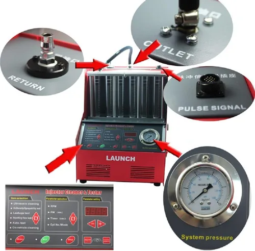 Vista 2 de Autool Launch CNC-602A sistema de inyección de combustible Herramientas de limpieza CNC602A inyector limpiador y probador con Transformador de 110