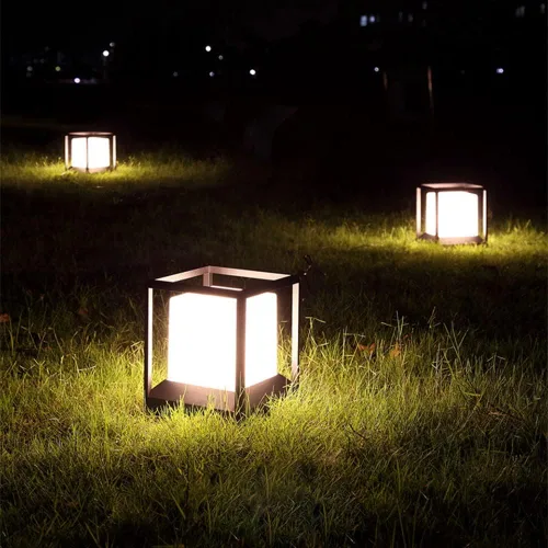 Vista 4 de Lámpara de poste moderna IP54 impermeable de aluminio LED lámpara de valla jardín paisaje césped linterna al aire libre columna luz cubierta