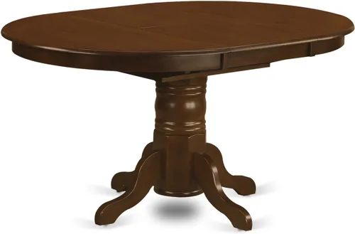 Vista 3 de East West Furniture KEVA7-ESP-W - Juego de comedor de 7 piezas compuesto por una mesa de comedor ovalada con hojas de mariposa y 6 sillas de asiento