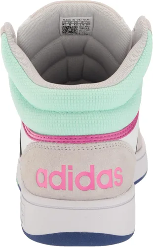 Vista 3 de adidas Hoops 3.0 Mid - Tenis de baloncesto para hombre, White-team Royal Blue-gum