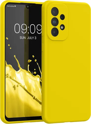 Vista 148 de kwmobile Funda Compatible con Samsung Galaxy A14 5G - Funda de teléfono de TPU y silicona con acabado suave - Verde Lima