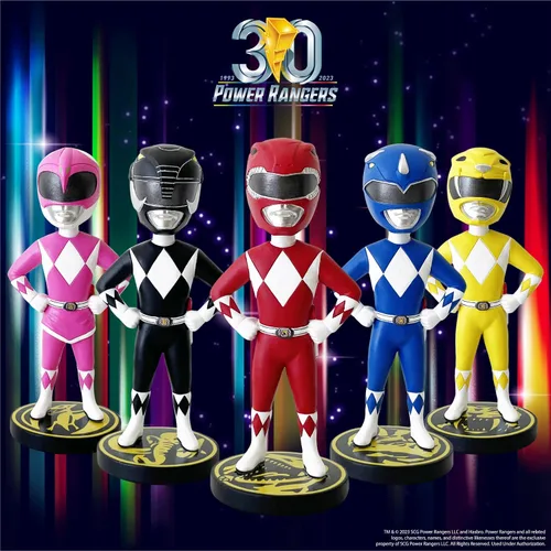 Vista 6 de Power Rangers - Juego de 5 piezas (exclusivo) Bobblehead