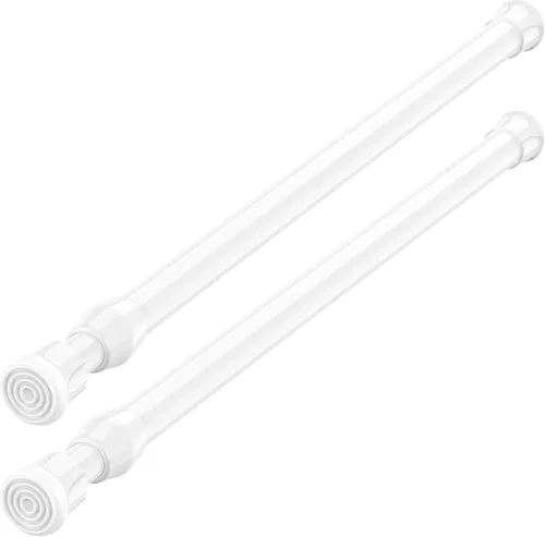 Vista 38 de AIZESI Varillas de cortina de tensión de resorte Barra de tensión corta (blanco, 8" a 12"-2Pcs)