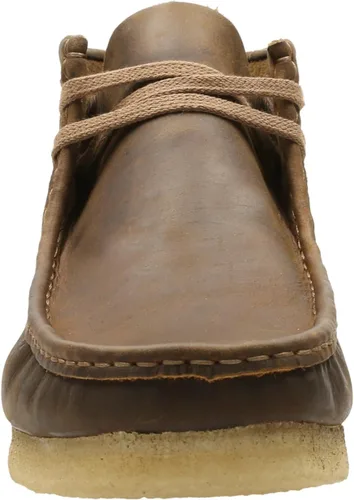 Vista 4 de Clarks Wallabee Chukka Botas para hombre cera de abeja cuero