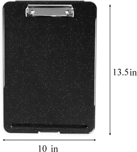 Vista 8 de Portapapeles con almacenamiento delgado plegable para enfermería, maestros, entrenadores y oficina, plástico resistente con soporte para bolígrafo