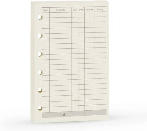 Vista 14 de Recambio para planificador de carpeta de 6 agujeros con 4 diseños básicos, repuesto para cuaderno A7, 100gsm, puntos, cuadrícula, línea, papel en 80