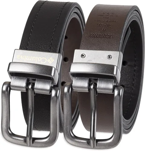 Vista 9 de Columbia Cinturón reversible 2 en 1 para niños - Correa clásica para uso escolar, casual y de vestir Negro/Marrón Clásico
