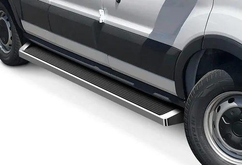 Vista 8 de APS Estribos (escalones laterales de barras Nerf) compatibles con Ford Transit 2015-2026 Van de tamaño completo de 3 puertas
