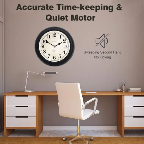 Vista 3 de EMOON Paquete de 2 mecanismos de movimiento de reloj de pared con 4 manecillas de reloj, kit de motor de reloj de cuarzo de barrido silencioso