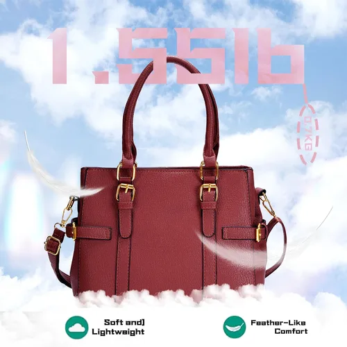 Vista 8 de Bolsos de mano de cuero de moda para mujer, bolso de hombro, asa superior, bolso de otoño