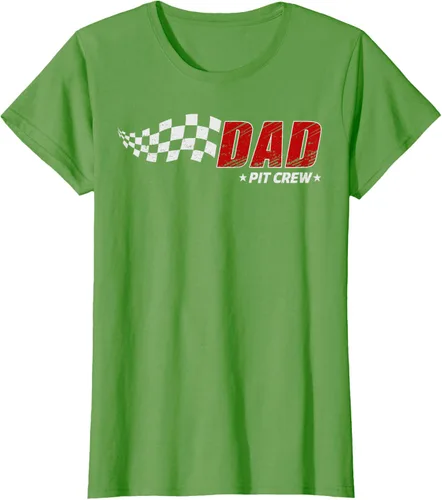 Vista 4 de Dad Pit Crew Race Car Birthday Family Matching Pit Crew Camiseta Pit Crew