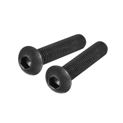 Vista 5 de uxcell Tornillos de cabeza de botón hexagonal M8x40mm Tornillos de acero de aleación 10pcs