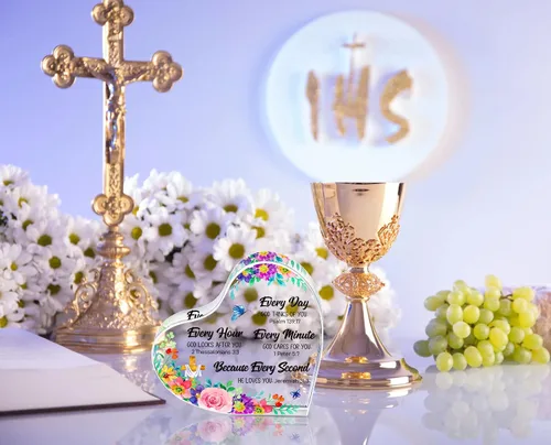Vista 2 de FaCraft Regalos cristianos para mujeres y hombres, regalos inspiradores de fe, versículos de la Biblia, decoración religiosa, pisapapeles