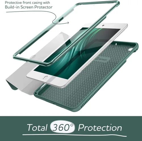 Vista 3 de SURITCH Funda para iPad mini 4/iPad mini 5, [Protector de pantalla integrado] [Soporte para lápiz] Funda protectora de cuerpo completo con función