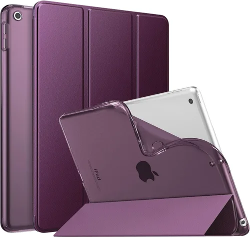 Vista 15 de MoKo Funda compatible con iPad de 9ª/8ª/7ª generación de 10.2 pulgadas (2021/2020/2019), delgada y ligera funda inteligente con protector trasero