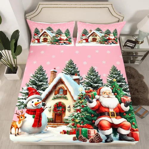 Vista 19 de Erosebridal Divertida sábana bajera ajustable de Halloween para niños, lindo juego de ropa de cama de calabaza fantasma, decoración de Halloween