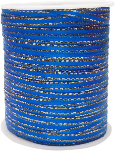 Vista 14 de Cinta de satén surtida de 1/8 pulgadas con borde dorado, sólida, 1000 yardas, 0.118 in continua, cinta fina para envolver regalos, manualidades