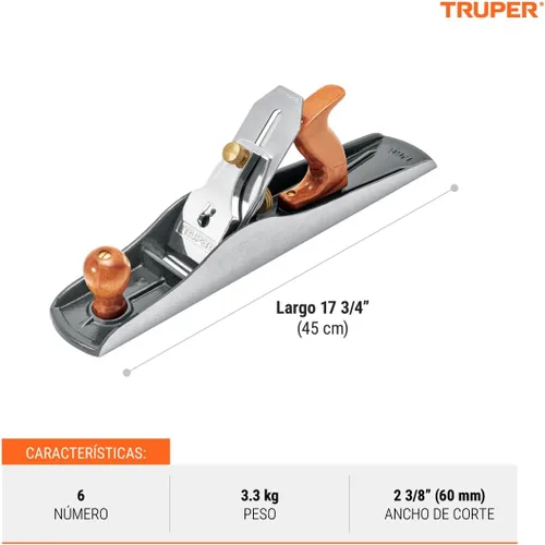 Vista 3 de TRUPER Planos de banco dentados 6C 2 3/8" (60 mm)