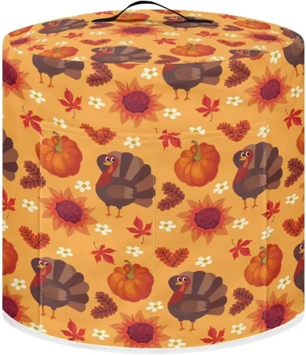 Vista 6 de Gomyblomy Funda para freidora de aire para árbol de Navidad, protector lavable para olla de arroz con asa y bolsillo, elegante y duradera, cubierta