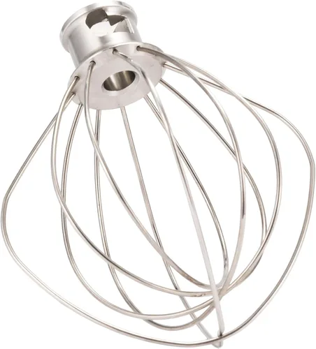 Vista 6 de Batidor de acero inoxidable K5A para mezclador de soporte KitchenAid de 5 cuartos de galón con elevación de tazón, látigo de 6 alambres compatible