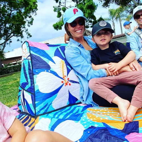 Vista 7 de Tumbona tropical de la Tierra inflable, ligera silla portátil con bomba de pie gratis