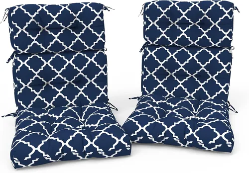 Vista 9 de Cojines para sillas de patio con respaldo alto para exteriores, cojines Adirondack para jardín, porche, hogar, oficina, uso en sillas, 44 x 22 x 4