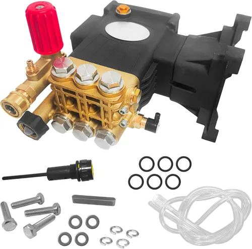 Vista 9 de Bomba de lavado a presión de 3400 PSI, 3.0 GPM, bomba de repuesto de eje de 3/4" 2500-3400 psi Restore Cleaning Power • Fits 5–8HP Engines • Brass