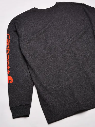 Vista 5 de Carhartt Men's Loose Fit Heavyweight Long Logo Sleeve Graphic T-Shirt