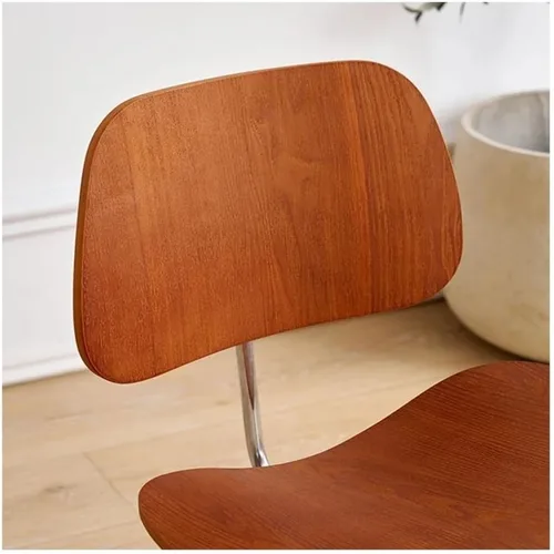 Vista 7 de Sillas de comedor, moderna silla de comedor de madera sin brazos respaldo silla de ocio para sala de estar, Sillas para comedor(negro)