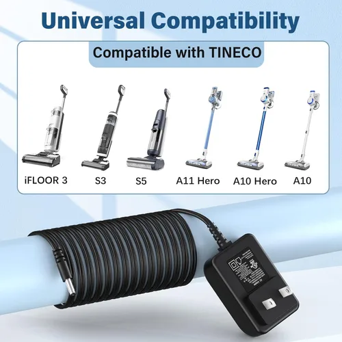 Vista 2 de Cargador de 26 V para TINECO A10 A11 S3 S5 aspiradora inalámbrica, adaptador de cable de alimentación para TINECO iFLOOR Serie 3 Aspiradora