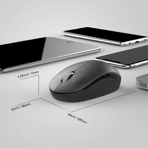 Vista 5 de Seenda - Ratón inalámbrico de 2.4G, con nanoreceptor USB, clic silencioso para computadora, portátil, PC, tableta, Mac - Negro