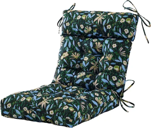 Vista 11 de ARTPLAN Cojín floral Adirondack de 44 x 21 x 4 pulgadas de mimbre para Azul (Blue Bamboo)