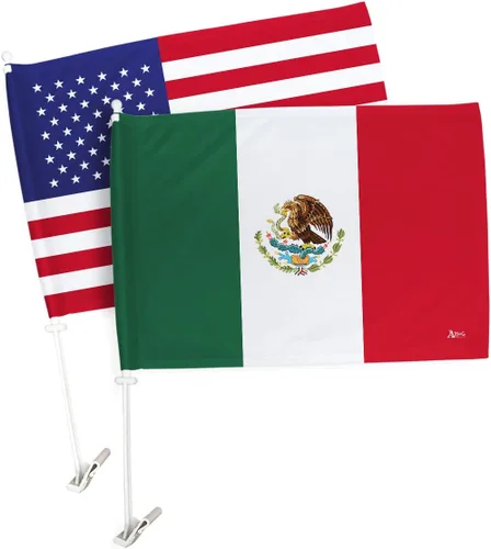 Vista 10 de Paquete de bandera de coche de la Copa del Mundo 2022 de Gales, bandera americana para carros, decoración de automóviles, pancarta pequeña