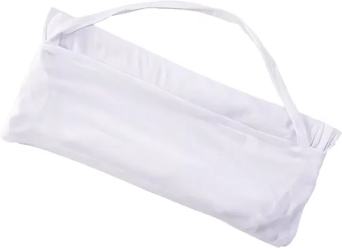 Vista 2 de Muka Funda de microfibra para silla de playa y piscina, bolsillo práctico, 29 x 83 pulgadas, color blanco