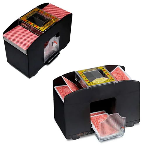 Vista 3 de Barajador De Poker Mezclador Automático De Cartas 4 Mazos