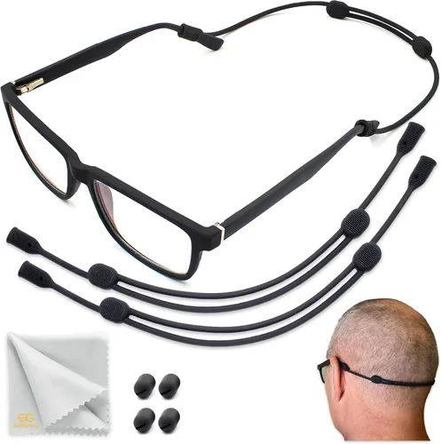 Vista 10 de Soporte de correa de cadena para gafas de ojos, correa para gafas de sol sin cola para hombres, correa para gafas