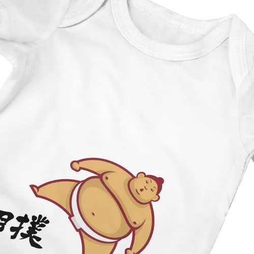 Vista 4 de Yuyuy Mono japonés de manga corta para bebé de Sumo