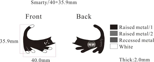 Vista 7 de FCFD Black Cat Enamel Pins Best Cat Brooch and Lapel pins for men and women Black Cat Pins