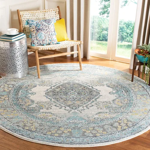 Vista 24 de SAFAVIEH Evoke Collection EVK250A - Alfombra de pasillo, 2 pies 2 pulgadas x 7 pies, color crema y fucsia, diseño oriental Shabby chic, no desprende